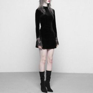 Punk Rave Forgotten Velvet Dress - M-L